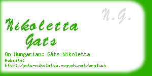 nikoletta gats business card